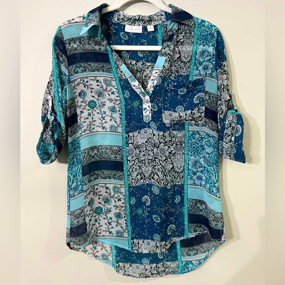 New York & Company Floral Blouse